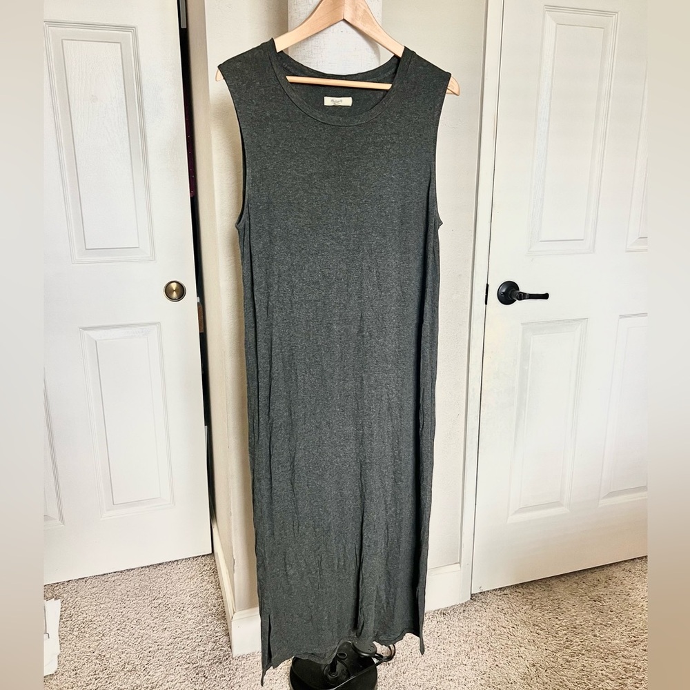 Madewell Charcoal Sleeveless Maxi Dress